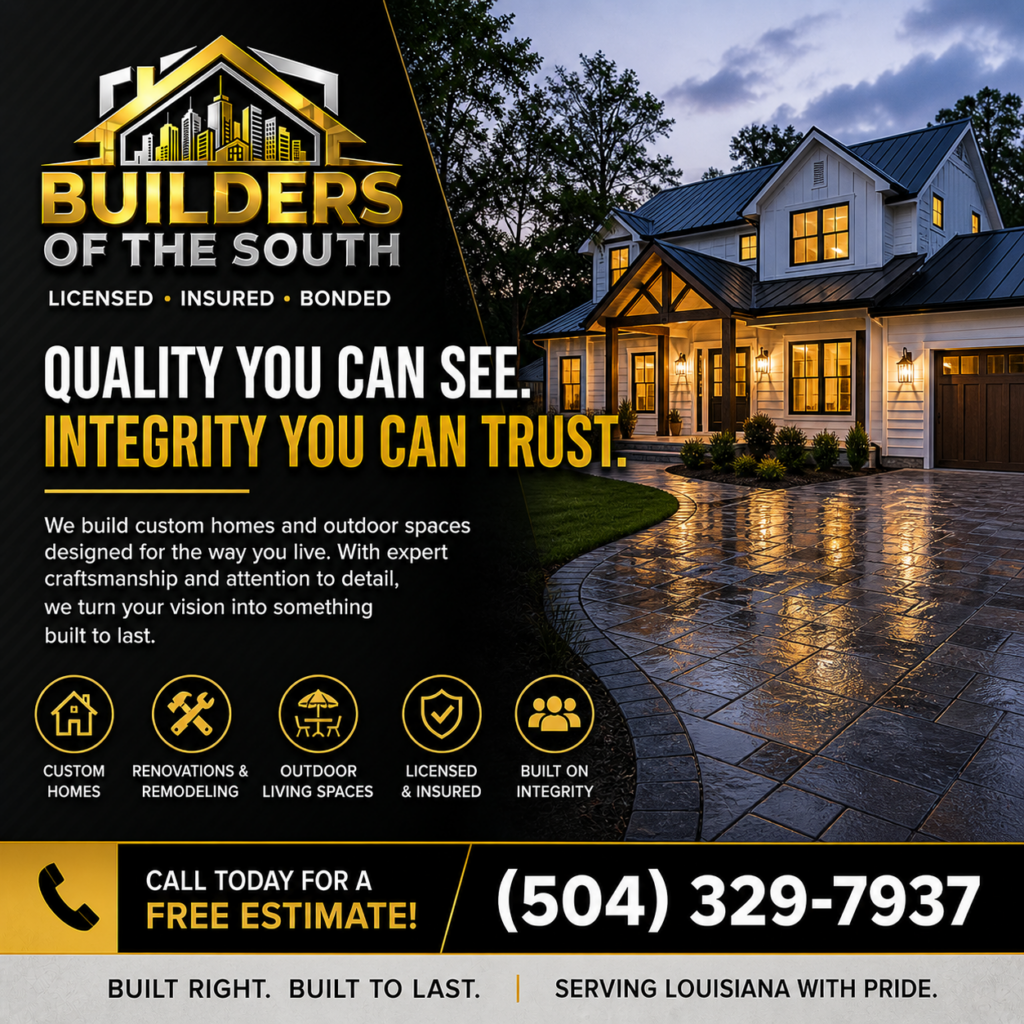 Builders of the south quality youcan see and